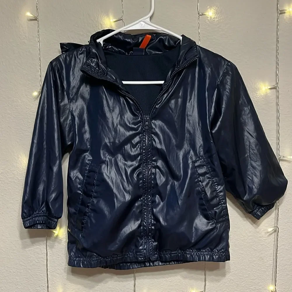 Gap Kids Navy Blue Hooded Windbreaker